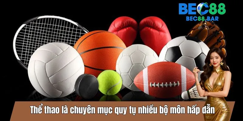 Thể thao là chuyên mục quy tụ nhiều bộ môn hấp dẫn